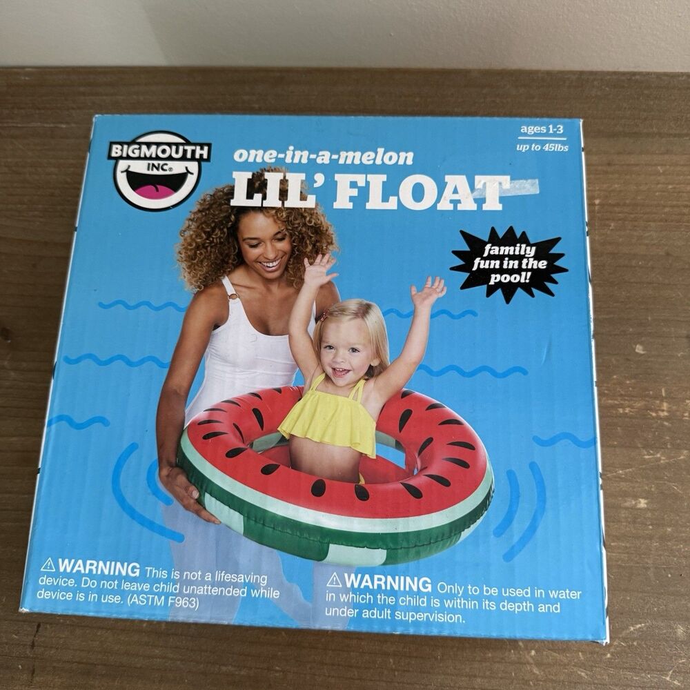 NEW In Box Bigmouth ONE-IN-A-MELON Lil’ Pool Float BMLF-0003